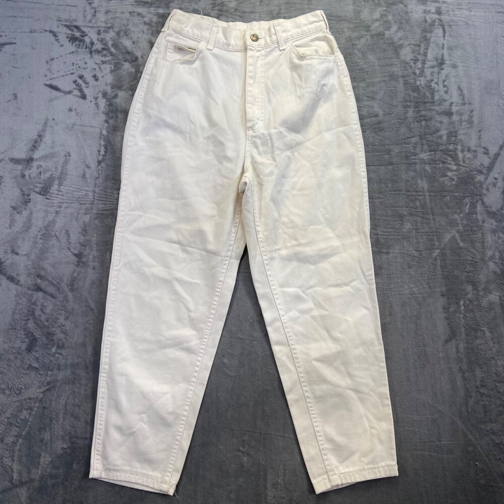Vintage Lee Women's Tapered Jeans Size 11 White‎